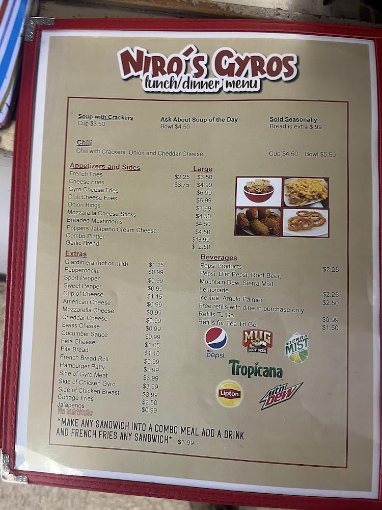 Niro's Gyros Turkey Club With Fries
